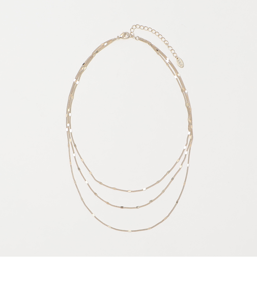 メタルドットチェーン 3連ネックレス