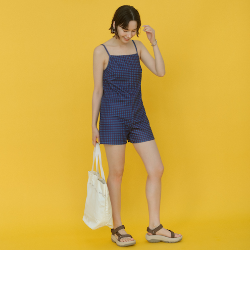 オールインワン チェック柄 スイムウェア / 水着