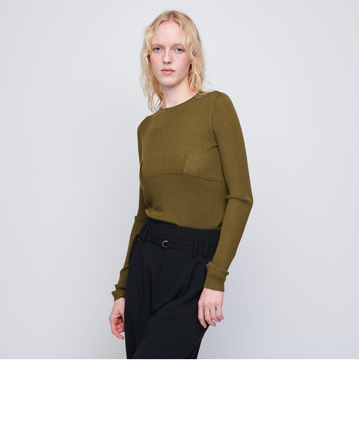 ＜AEWEN MATOPH＞コルセットライン ニット