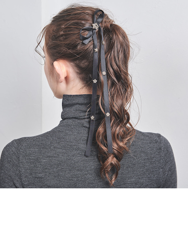 スタービジュー リボン バレッタ