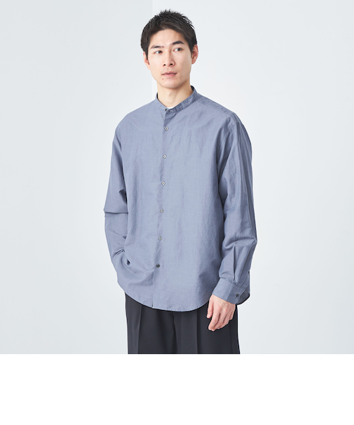 イージーラミー ジャストルーズ バンドカラー シャツ