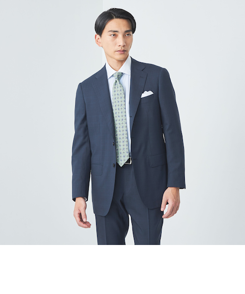 GUABELLO グレンチェック 3B CLD/D スーツジャケット