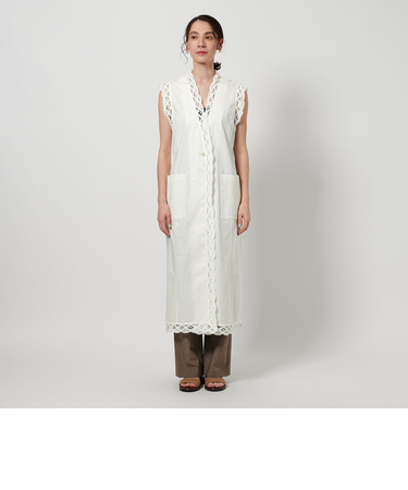 バテンレース ロング ジレ