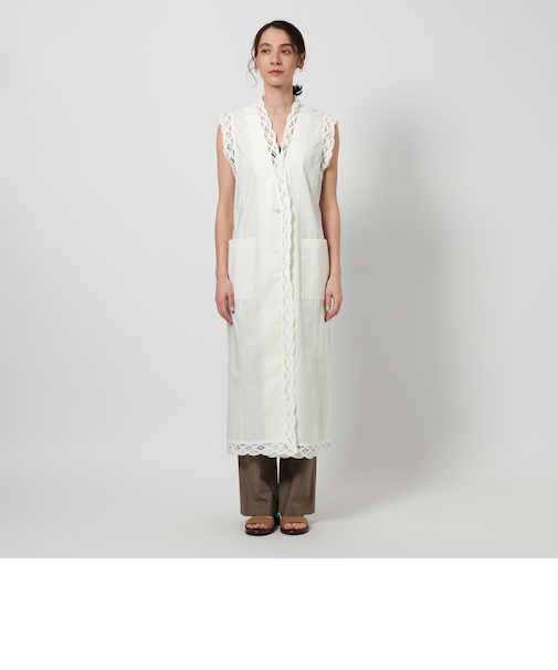 バテンレース ロング ジレ