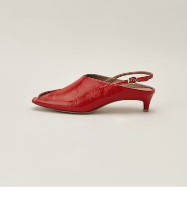 Vカットオープントゥ パンプス40↑