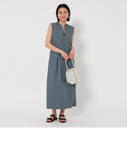 ナイロン キーネックワンピース -ウォッシャブル-