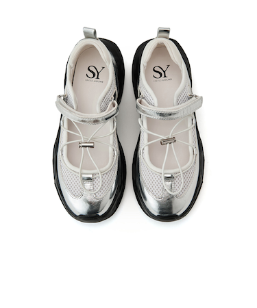 ＜SY＞レースアップベルクロ フラット50●↑