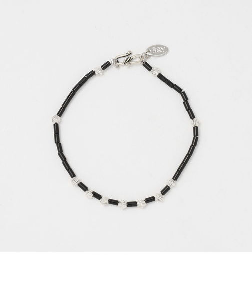 メタルパーツ×ビーズ ブレスレット