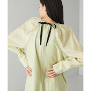 ＜EMMEL REFINES＞EM バックリボン パフショルダー ワンピース