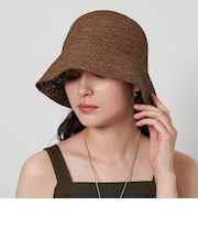 ラフィア バケットハット