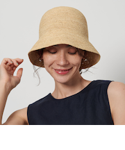 ラフィア バケットハット