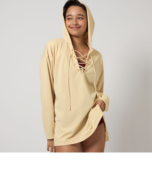 <Lepidos>ラッシュガード ポンチョ/クリーム