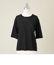 ＜conte＞クルーネック ニットTシャツ