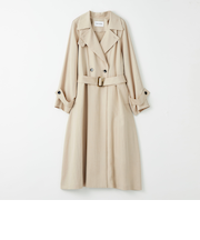 ＜EMMEL REFINES＞EM  ダブルボタン フレア トレンチコート