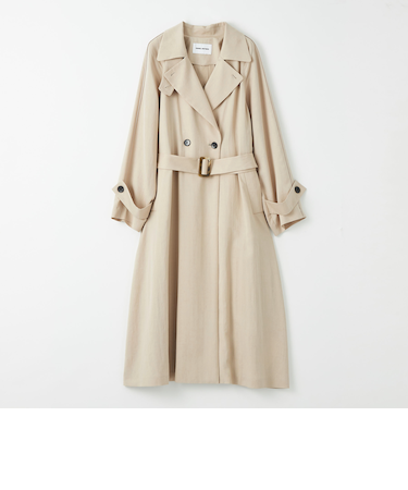 ＜EMMEL REFINES＞EM  ダブルボタン フレア トレンチコート