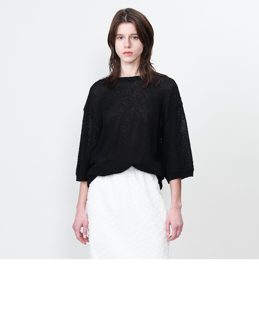 ＜ASTRAET＞14G クルーネック ショートスリーブニット