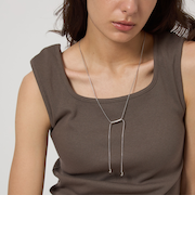 バー スライド ロングネックレス