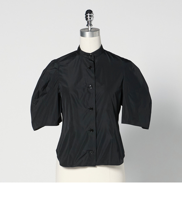 ＜LOEFF＞グロッシー タフタ パフスリーブ ブラウス