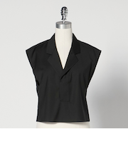 ＜LOEFF＞トロピカルウール スキッパー ノースリーブ ブラウス