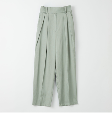 <EMMEL REFINES>EM サテン 2タック テーパードパンツ