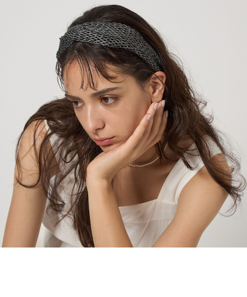 クロス メッシュ シート カチューシャ