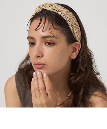 クロス メッシュ シート カチューシャ