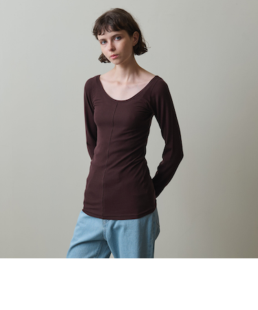 ＜Steven Alan＞リブ ロングスリーブ プルオーバー