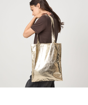 メタリック トートバッグ