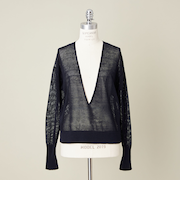 ＜conte＞ディープVネック プルオーバーニット