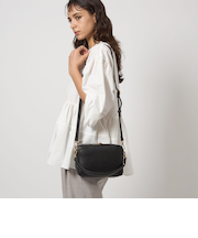 2WAY スクエア ダブルジップ ショルダーバッグ