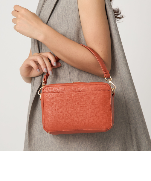 2WAY スクエア ダブルジップ ショルダーバッグ