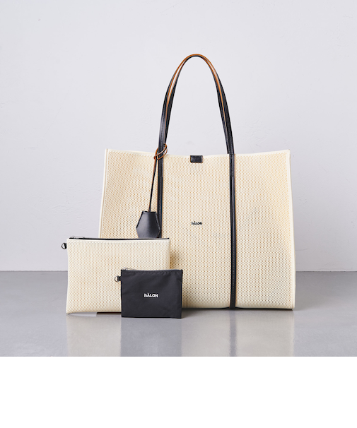 <hALON> スクエア メッシュ トートバッグ Lサイズ