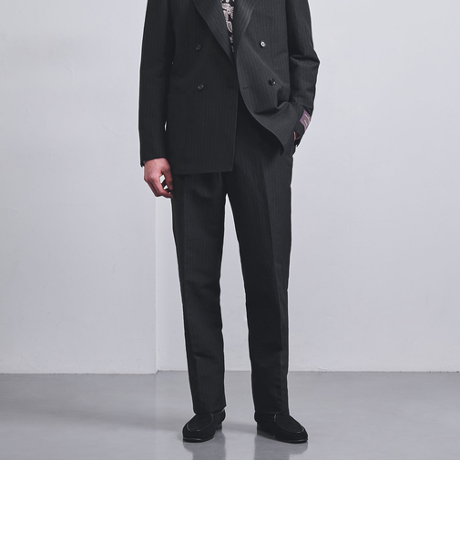 ANGELICO チョークストライプ 1プリーツ スラックス R-MODEL
