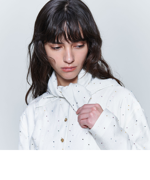 ＜6(ROKU)＞ビーズ スカーフ