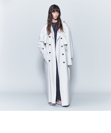 ＜6(ROKU)＞コットン ロング トレンチコート