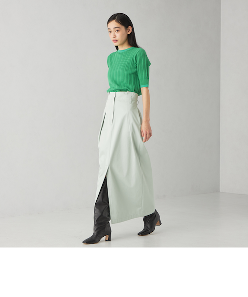 <EMMEL REFINES>EM ハイウエスト インタック チノスカート