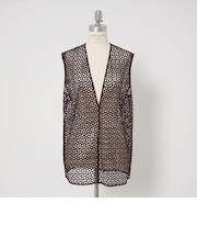 ＜conte＞エンブロイダリー レース ディープVネック ベスト