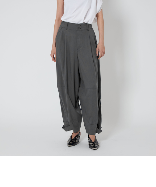 <ASTRAET>スソタブ バレル ワイドパンツ