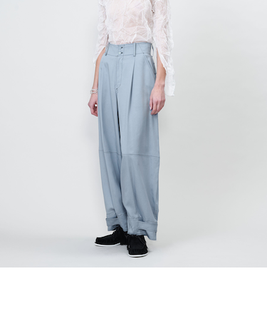 <ASTRAET>スソタブ バレル ワイドパンツ