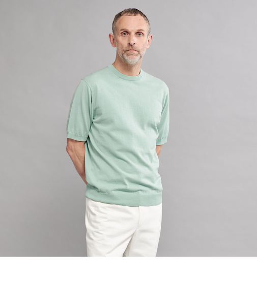 <SOVEREIGN> ハイツイスト コットン ニットTシャツ