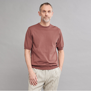 ＜SOVEREIGN＞ ハイツイスト コットン ニットTシャツ