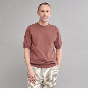 <SOVEREIGN> ハイツイスト コットン ニットTシャツ