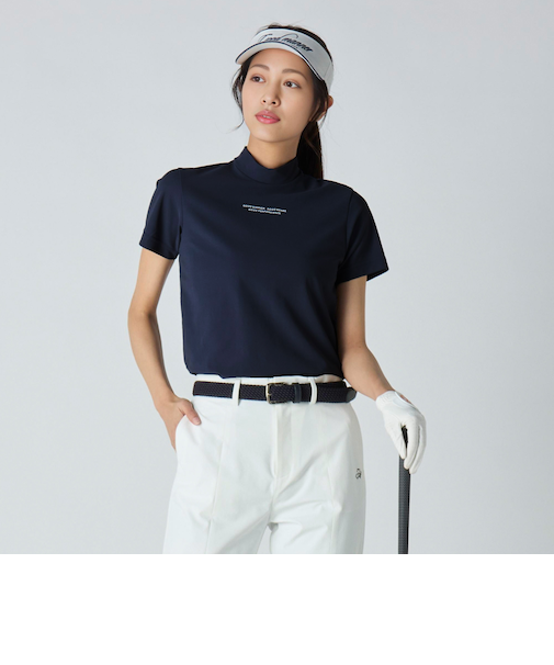 ウィメンズ カノコ ハイネック ポロシャツ