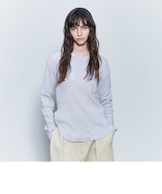 ＜6(ROKU)＞バックスリット サーマル プルオーバー