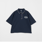 ウィメンズ パイピング ショート ポロシャツ-吸水速乾 UV-