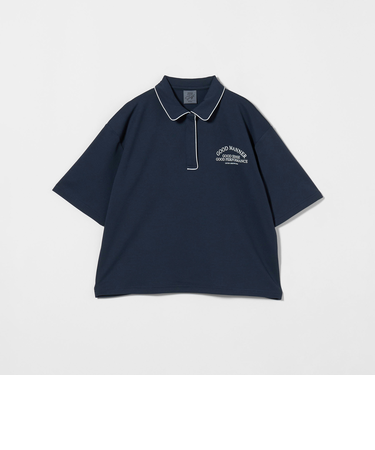 ウィメンズ パイピング ショート ポロシャツ-吸水速乾 UV-