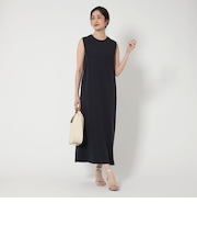 drapy タック ノースリーブ ワンピース