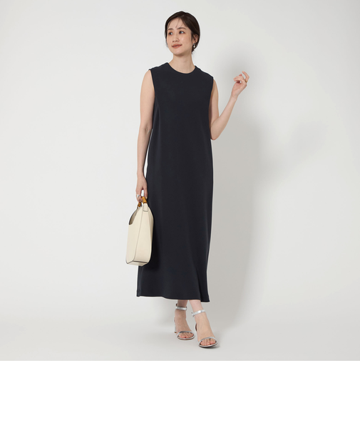 drapy タック ノースリーブ ワンピース