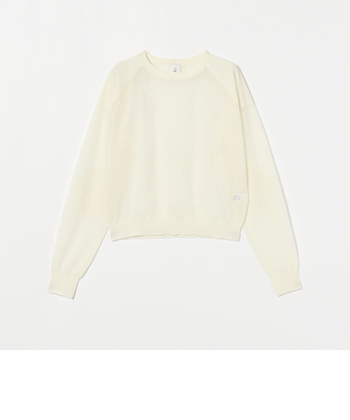 <6(ROKU)>パッチ ロングスリーブ ニット