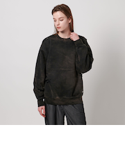 ＜ASTRAET＞アシッドウォッシュ ダメージ スウェット